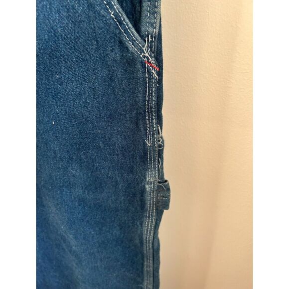 Vintage Dickies Overalls Men 38x30 Blue Denim Work Baggy Distressed Grandpa Y2K - Picture 3 of 10